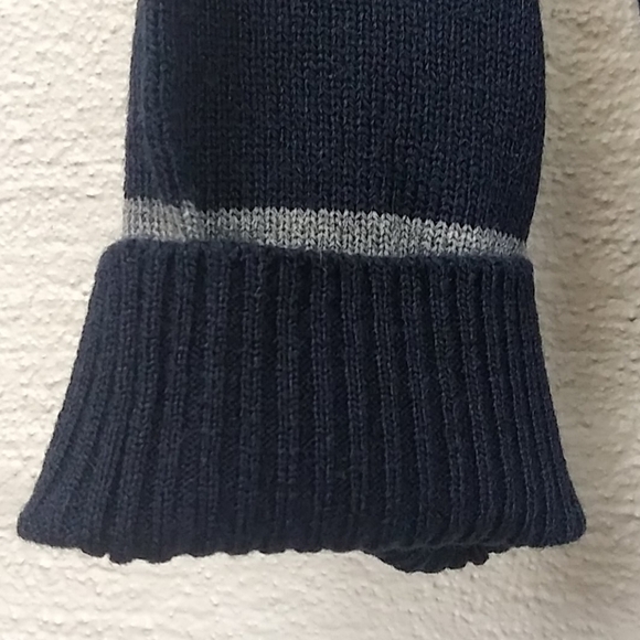 Paper Denim & Cloth Blue Stripe V-Neck Long Sleeve Pullover Light Weight Sweater - Picture 5 of 10